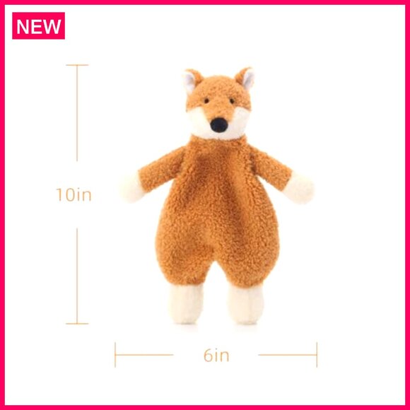 10 Inch Infant Security Blanket Plush Snuggler Soft Polyester Nursery Gift - Picture 4 of 8